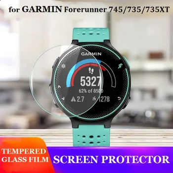 10VNT Screen Protector for Garmin Forerunner 745 Pirmtakas 735XT Turas Smart Žiūrėti Grūdintas Stiklas Anti-Scratch Apsauginės Plėvelės