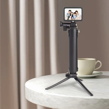 Ištraukiamas Fotoaparato Trikojo Trikampis Stabilios Struktūros Selfie Stick Trikojo Kampas Imtis Vlog Monopodzie už GoPro Išmanųjį telefoną