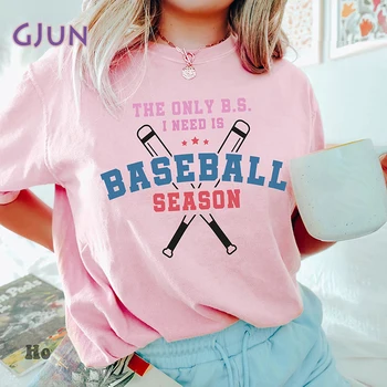 Beisbolo Sezono Žaidimo Dieną Mama Marškinėliai Vasaros Grafinis T Marškinėliai trumpomis Rankovėmis Medvilnės Marškinėliai, moteriški Drabužiai