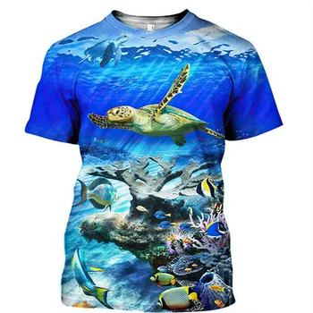 Vasaros Nauja, vyriški T-Shirt Didelis Harajuku Vasaros Juokinga 3D Žvejybos Spausdinti Viršuje Vyrų Moterų Atsitiktinis Mados O-Kaklo trumpomis Rankovėmis Marškinėliai