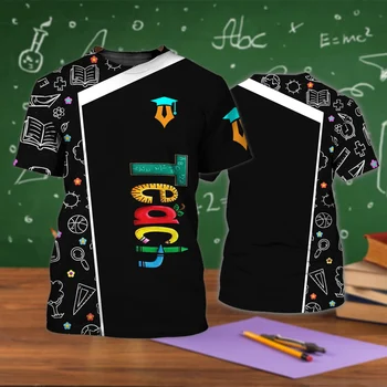 Mokytojai Vienodai Cosplay 3D Print T-shirt Moterims, Vyrams, darbo drabužiai, T Marškiniai Streetwear Negabaritinių Y2k Harajuku Viršūnes Tees Mergina Drabužių