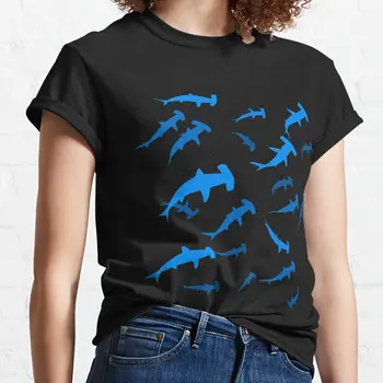 Hammerhead ryklių T-Shirt Moterų drabužiai moteris marškinėliai T-shirt moterims