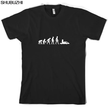 Evoliucija Žmogui Eiti Kartingo - Vyrai T-Shirt - - Kart - UK Nemokamas P+P Print T Shirt Mens Trumpas Rankovės prielajų Marškinėlius