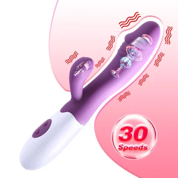 30 Greičio Moterų Masturbator G Spot Vibratorius Poroms Dildo Rabbit Vibratorius Klitorio, Makšties massager Sekso Žaislai Moterims