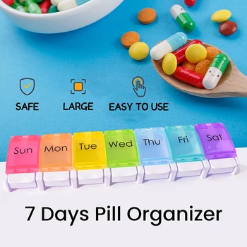 Tabletes Atveju Organizatorius Savaitės Tabletės Tablečių Dėžutė Kelionių 7 Dienos, Tabletes Turėtojas Vitamino Konteinerių Nešiojamų Saugojimo Dėžutė