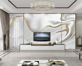 beibehang Modernus minimalistinio aukso linijos džiazo balta marmurinė jade fone de papel sumalti tapetai tėtis peint