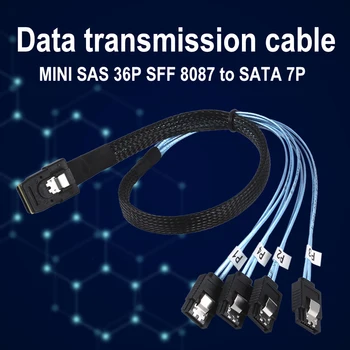 Vidaus Mini SAS SFF-8087 36P Vyrų ir 4 SATA 7P Moterų Priekį Breakout Cable