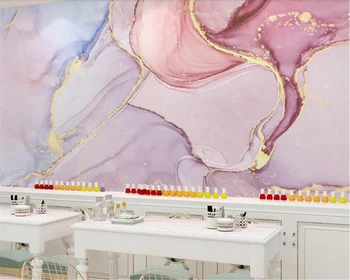beibehang Pritaikytas modernus Nordic stiliaus rožinės spalvos marmuro tekstūros nagų parduotuvė fone vestuvių modernus minimalistinio tapetai, tapetų