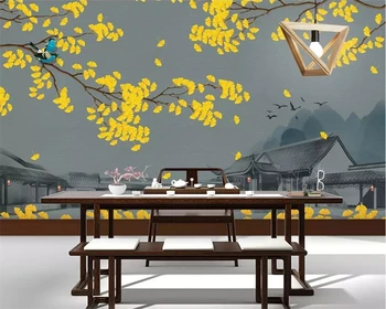 beibehang papel de parede Kinijos retro palace gėlės ir paukščiai Europos nostalgiškas gėlės ir paukščiai tapetai tėtis peint