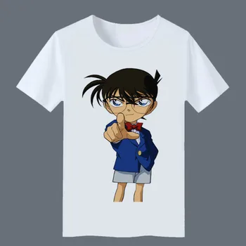 Detektyvas Conan Cosplay Marškinėliai Conan Edogawa Kudou Shinichi Print T-Shirt Vasaros Grafinis Tees Įgulos Kaklo Harajuku Atsitiktinis Viršų