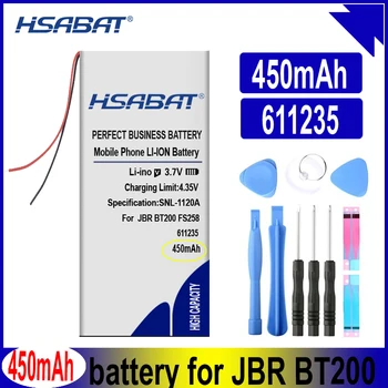HSABAT 611235 601235 450mAh Baterija JBR BT200 FS258 laisvų Rankų įranga, MP3 MP4 MP5 GPS DVR Garsiakalbis Smart Watch Baterijos