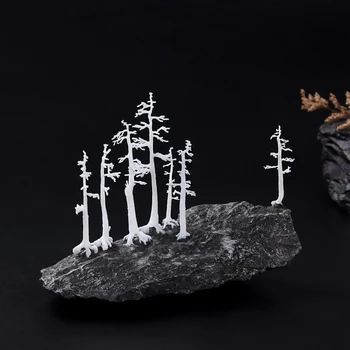 4/5/6/7/8/9cm Mini Micro-lauko Kraštovaizdžio Medžio Derva Medžio Modelio 3D Stereoskopinis Medžio Stalo Puošmena Namuose 