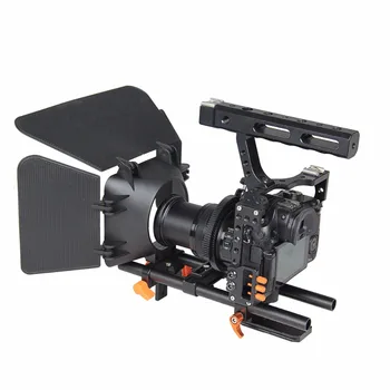 DSLR Vaizdo Stabilizatorius Kino Filmo vaizdo Kamera Narvas su 15mm Lazdele Sistemos Įrenginys, Rinkinys, skirtas 