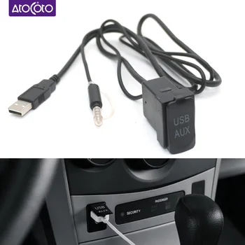 Automobilis Stereo-Dash Flush Mount USB Prievadą Skydelio Auto Valtis 3.5 mm AUX Sąsaja Pratęsimo 80cm Kabelio Adapteris