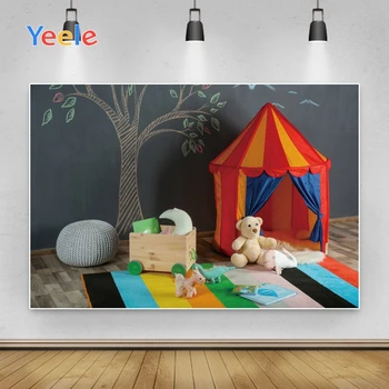 Yeele Asmeninį Baby Shower Fone Turėti Palapinę Medinių Grindų Fone Rekvizitas, Photocall Fotografijos Vaikų Studija Filmuoja