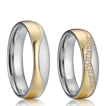 pora vestuvių žiedai vyrų ir moterų mylėtojas aljanso cz karūna aukso naujo dizaino ponios piršto žiedą, santuokos