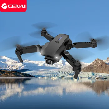 GENAI E88 Mini Drone, Sulankstomas FPV Video Drone Begalvis Režimas 3D Flip 1080P HD RC Quadcopter Nuotolinio Valdymo pultas su Kamera HD 