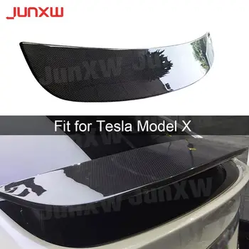 Anglies Pluošto / FRP Galinis Spoileris bagažinės atidarymas Padengti Apkarpyti Sparnai Tesla Model X Spoileris 2016-2018 Automobilių Stilius