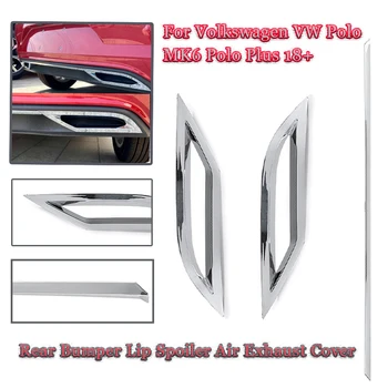 3Pcs Galinio Buferio Difuzorius Lūpų Spoileris Oro išleidimo Išmetamųjų Juostelės Padengti Apdaila Volkswagen VW Polo MK6 Polo Plius 2018 2019 20+