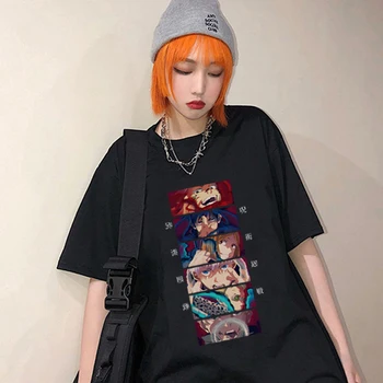 Harajuku Anime Džiudžiutsu Kaisen Akis Animacinių filmų Atspausdinta marškinėliai Moterims Kawaii Drabužius Y2K Viršūnės Vasarą trumpomis rankovėmis Tees T-shirt Moteris