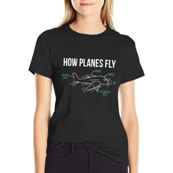 Kaip Lėktuvų Skristi Juokinga Aeronautikos Inžinierius Inžinerija T-Shirt Trumpi marškinėliai estetinės drabužius grafika t shirt marškinėliai suknelė Moterims