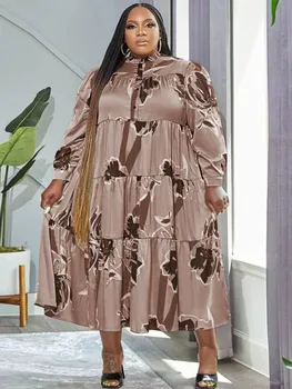 Afrikos Suknelės Moterims 2023 Naujas Mados Rudens-Žiemos Dashiki Afrikos Stilius Spausdinti Turtingas Heidi Bazin Dashiki Marškinėliai Maix Suknelės