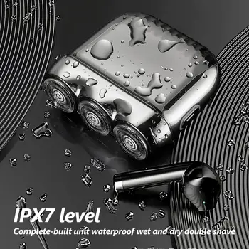 Mini Elektrinį skustuvą, IPX7 atsparumas Vandeniui Didelio Tikslumo Nuimamas Nešiojamų Kelionių Barzda Žoliapjovės Elektrinės Skutimosi Vyrams