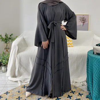 Musulmane Atidaryti Kimono Abaja Dubajus Turkija Islamą, Arabų Musulmonų Kukli Suknelė Abayas Moterų Kaftan Skraiste Femme Longue Caftan