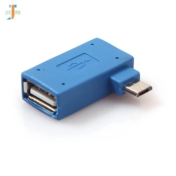 100vnt/daug Mėlynos Mikro USB 2.0 OTG Host Adapteris su USB Power Mobilųjį Telefoną, Planšetinį kompiuterį 