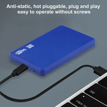 USB3.0 SATA Mobiliojo Standžiojo Disko Dėžutė Anti-static Standžiojo Disko Atveju Karšto keitimu, Kietojo Disko Dėžutė 2.5 colių HDD SSD