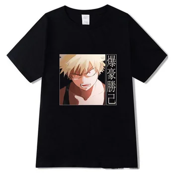 Mano Herojus akademinės bendruomenės vyriški Marškiniai Harajuku T-Shirt Vyrai Bakugou Katsuki Anime Viršūnes Tees