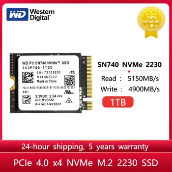 Naujas Western Digital WD SN740 1 TB 2TB M. 2 2230 NVMe PCIe Gen 4x4 SSD Microsoft Surface ProX Paviršiaus Nešiojamas 3 Garo Denio