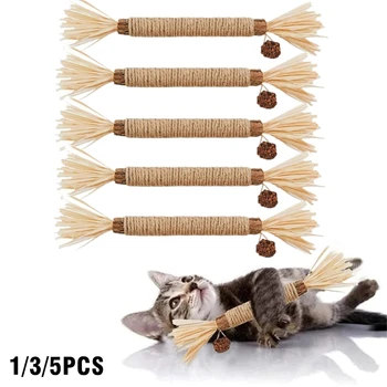 Naminių Kačių Mediniai-Polygonum Stick Lafite Žolės Katė Žaislas Molinis Stick Katžolių Katės Dantų Valymas Silvervin Stick Cukranendrių Naminių Reikmenys Žaislai