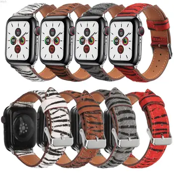 Pliušinis Zebro Spausdinti Odinis Dirželis, Apple Watch Band Serijos 7 6 SE 5 4 3 Apyrankę 41mm 45mm 40mm 44mm 42/38mm už iWatch Diržas