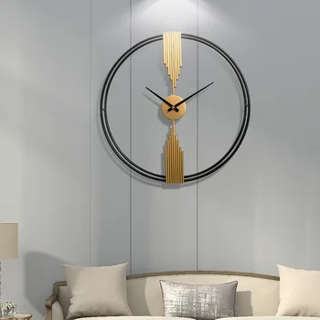 Šiuolaikinės mados meno sieninis laikrodis namie tyli kūrybos laikrodis Europos stiliaus gyvenamasis kambarys veranda paprastas sienų apdailai didelis laikrodis