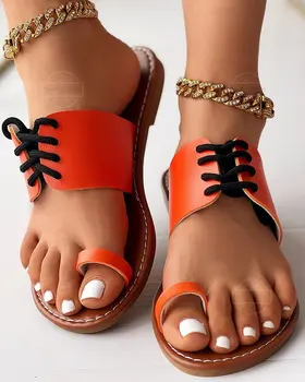 Fifo moterų Nėriniai-up Tne Žiedas Vasaros Paplūdimio Vasaros Sandalai Atidaryti Tne Lauko Šlepetes Moterų Batai Zapatos De Mujer Skaidrės