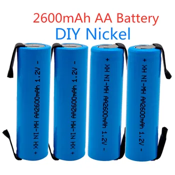 Batterie NiMH 1.2 V AA 2600mAh, Avec Cosse De Soudage Supilkite Télécommande Sans Fil LED Jouet Radijo, Horloge, Jeu Video