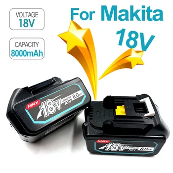 100% Originalus Makita 18V 8000MAh Įkrovimo Galia Įrankiai, Makita, Baterija Su LED Li-ion Pakeitimo LXT BL1860B BL1860 BL1850
