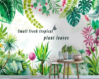 beibehang namų interjero Mažų šviežių tropinių augalų flamingo kambarį tapetai, fone, sienos tapetai, vaikų kambarys freskos